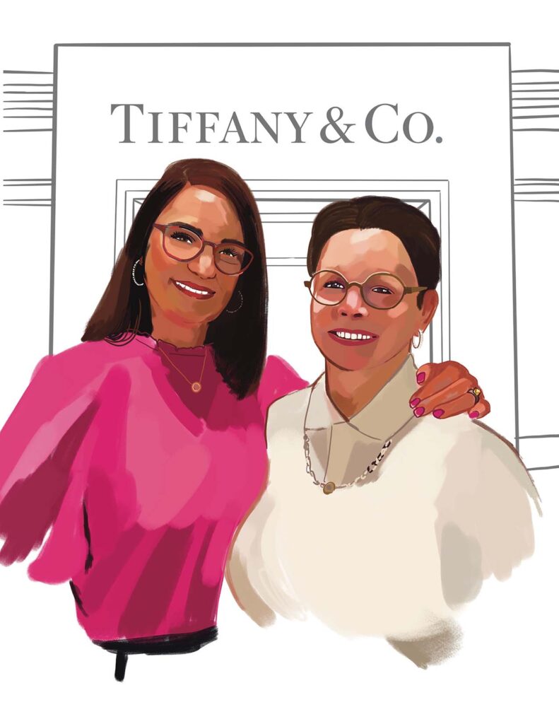 This is an Iillustration of LGBTQ+ couple a Tiffany & Co clients illustrated by Latina Illustraor Lucia Diaz. Its a Valentines day Brand activation that is one of a kind for your clients. How to land a Brand Activation as an Artist? Brand Collaboration? Brand Partnership?